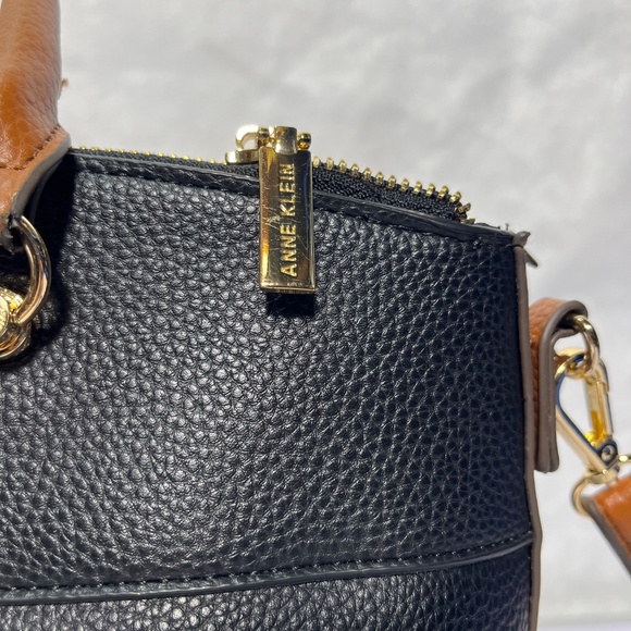 Anne Klein Black Textured Satchel Bag - Picture 4 of 8
